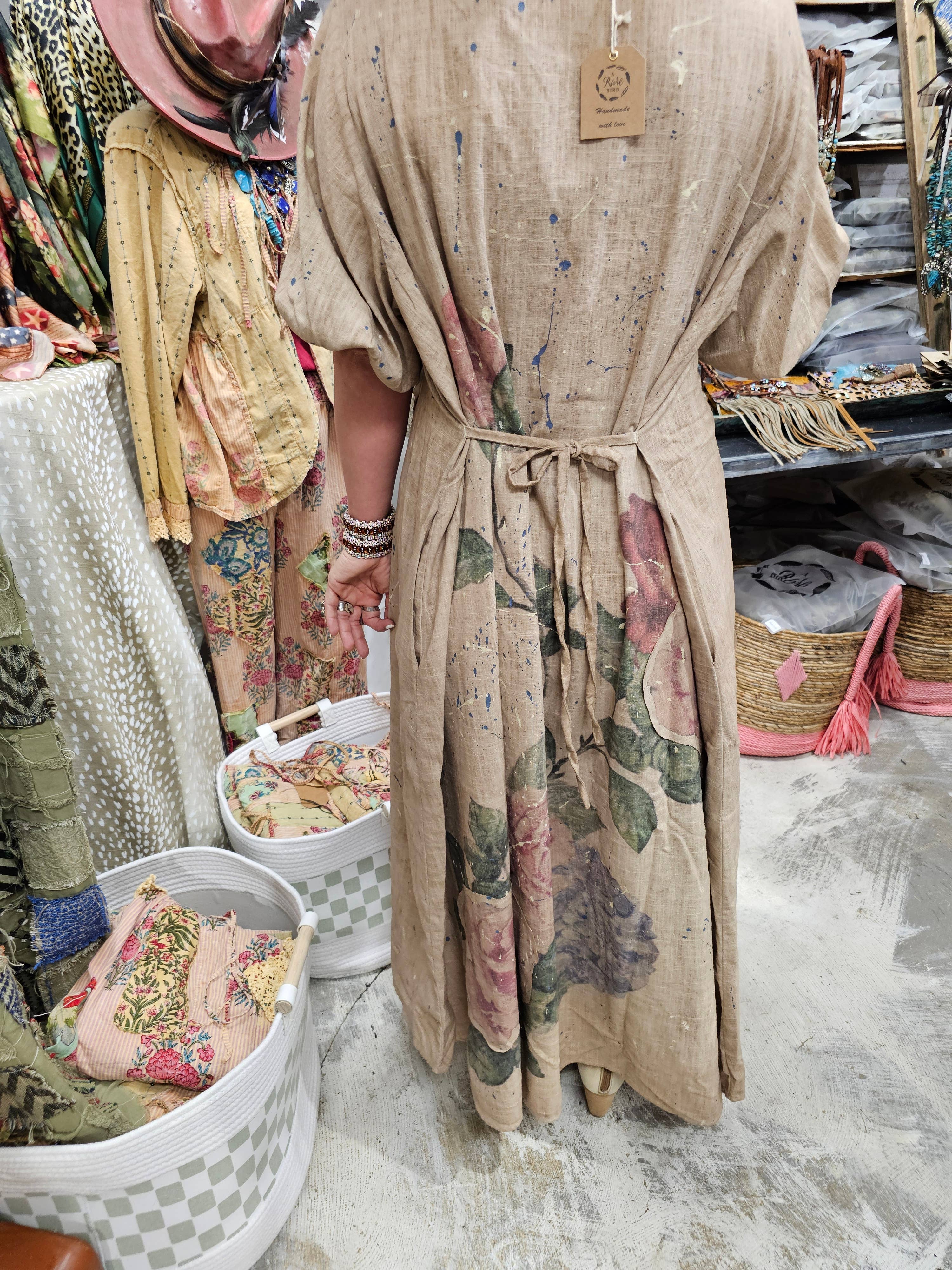 Linen Rose Dress