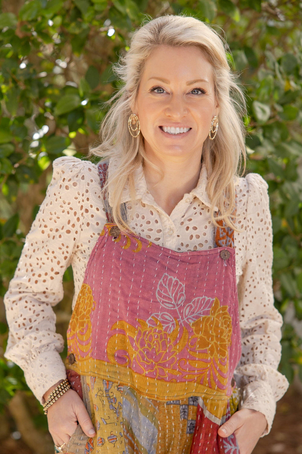 Kantha Kaleidoscope Overalls: S/M
