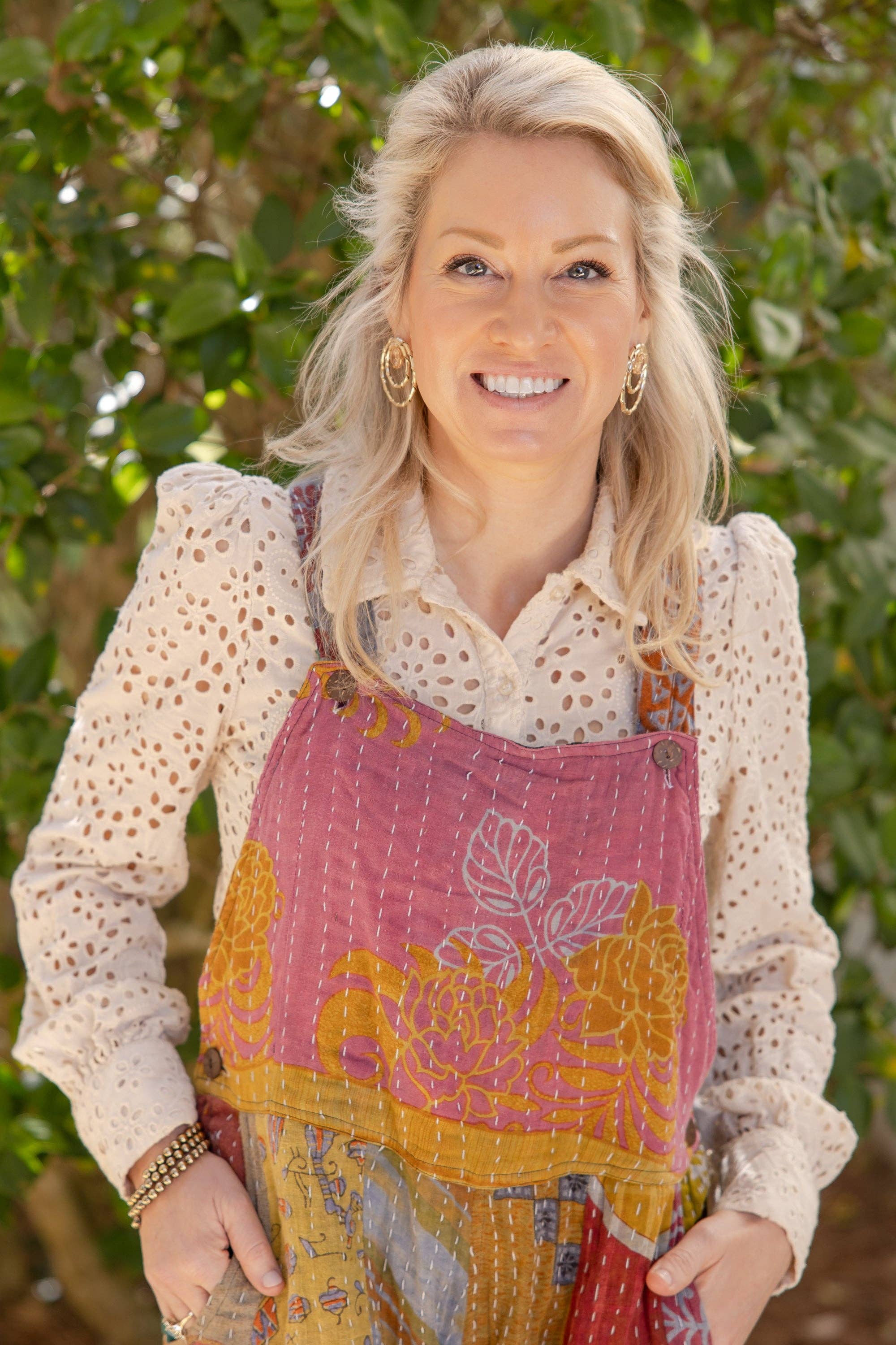 Kantha Kaleidoscope Overalls: S/M