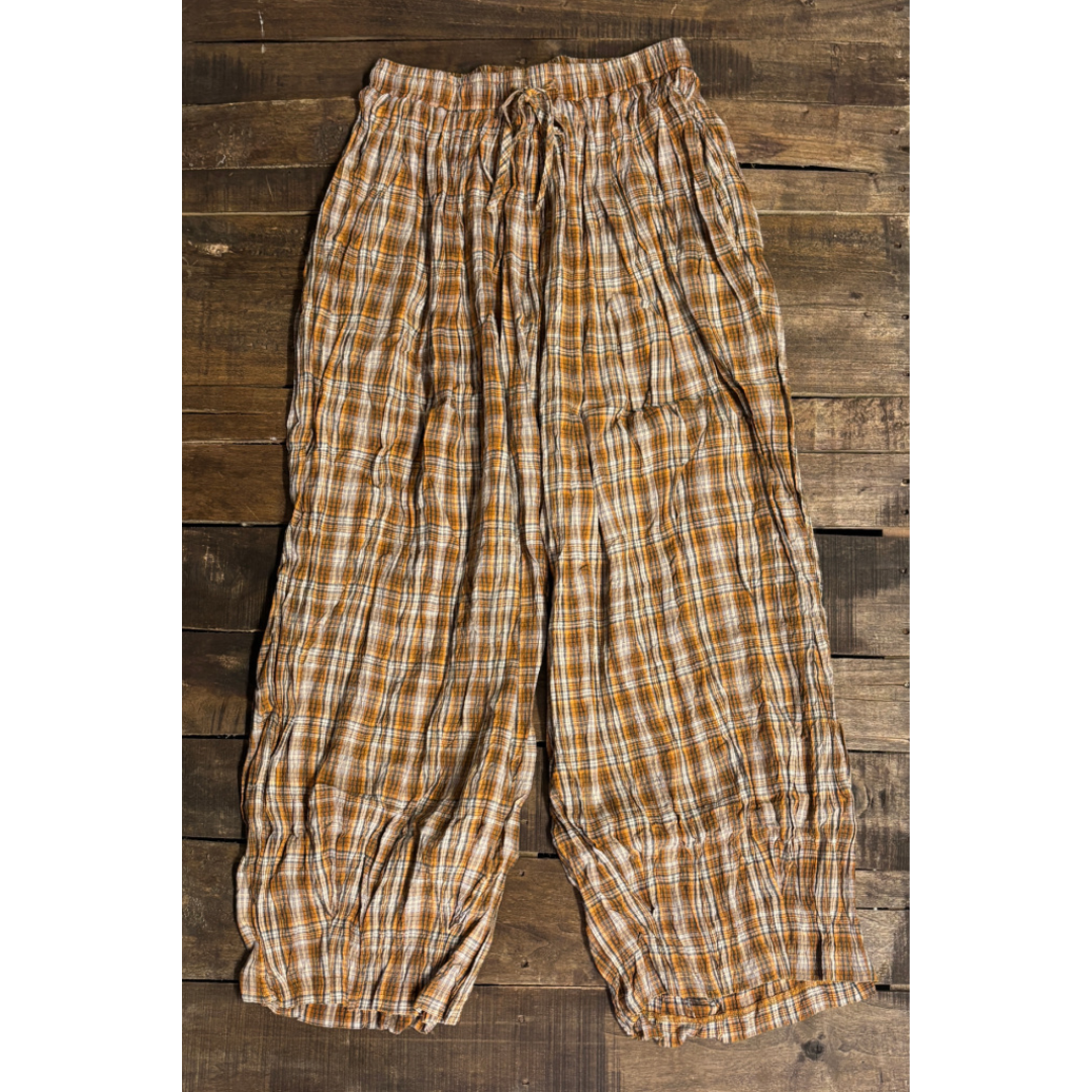Playful Days Pants - Chocolate Plaid: ONE SIZE