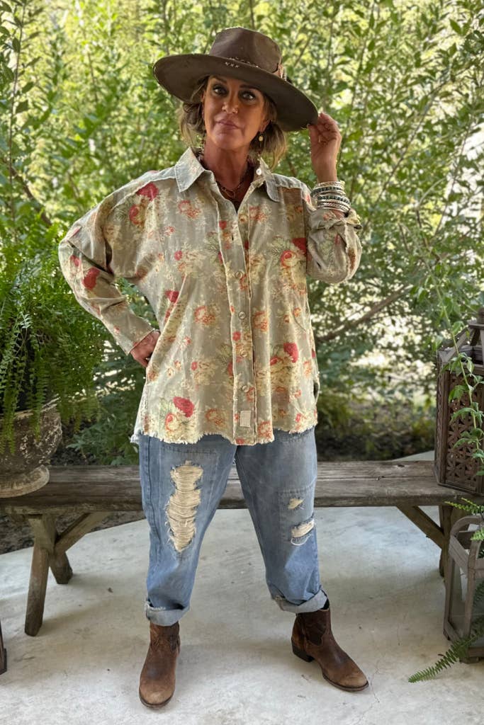 Star Catcher Top - Floral Meadow: ONE SIZE