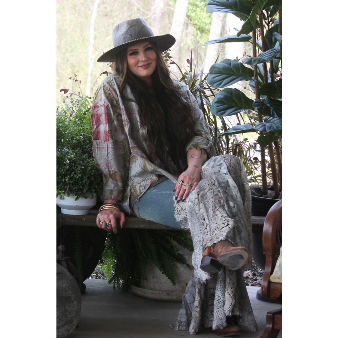 Enchanted Fields Top - Ash: L/XL