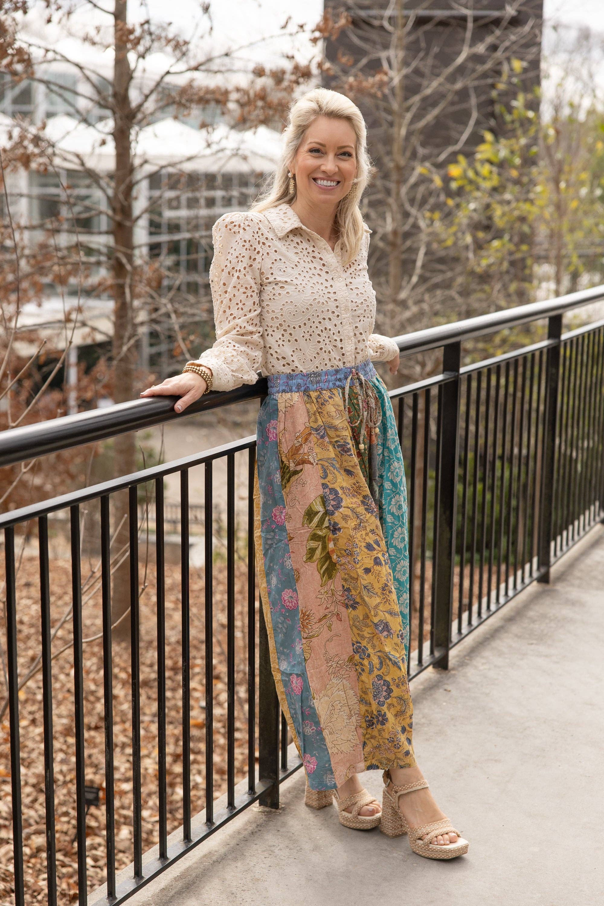 Harmony Patchwork Pants: L/XL