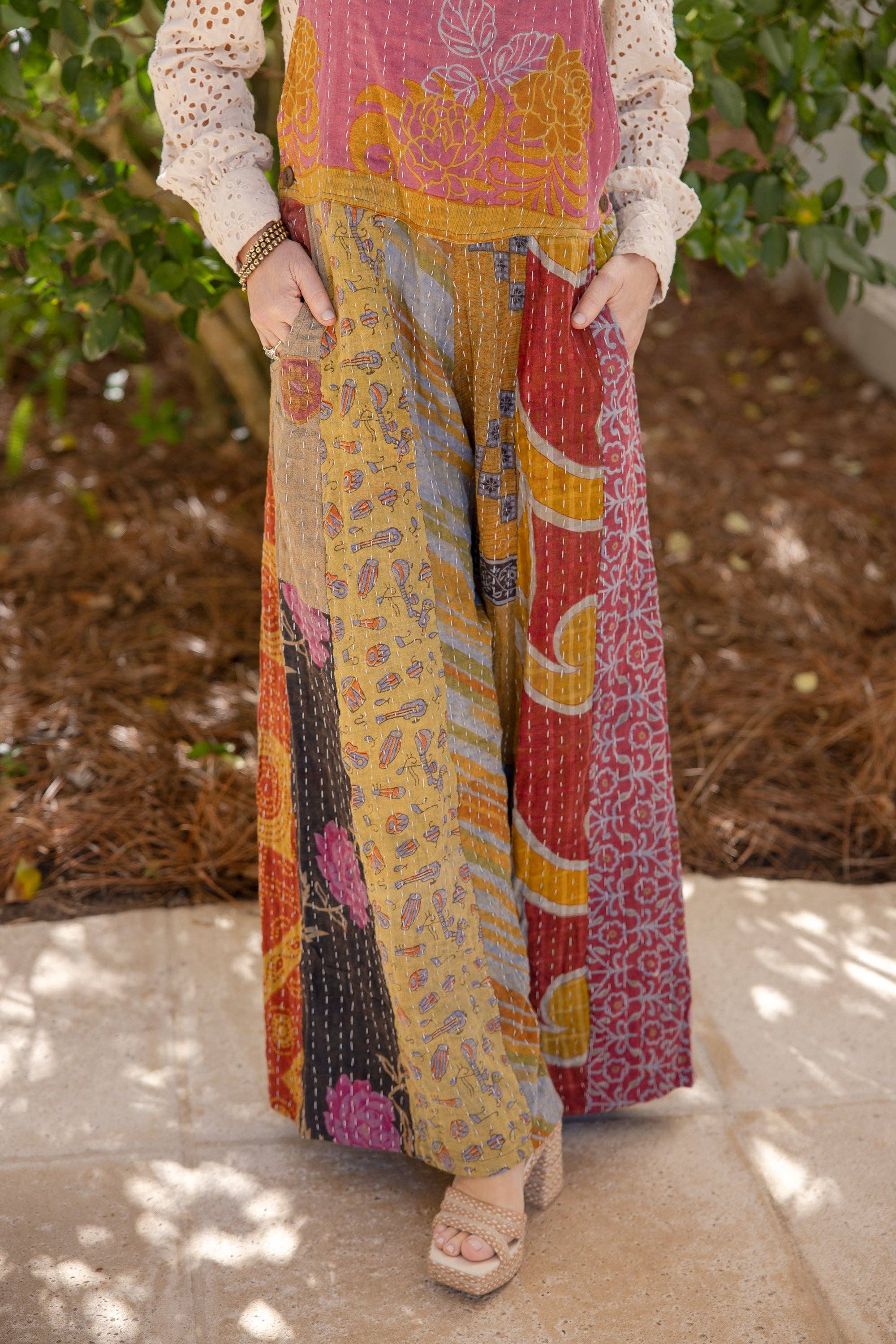 Kantha Kaleidoscope Overalls: S/M