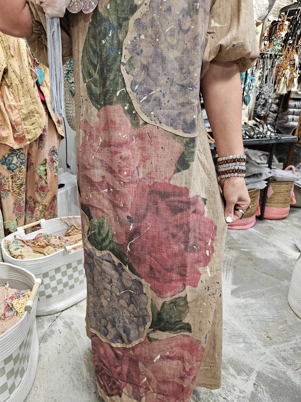 Linen Rose Dress