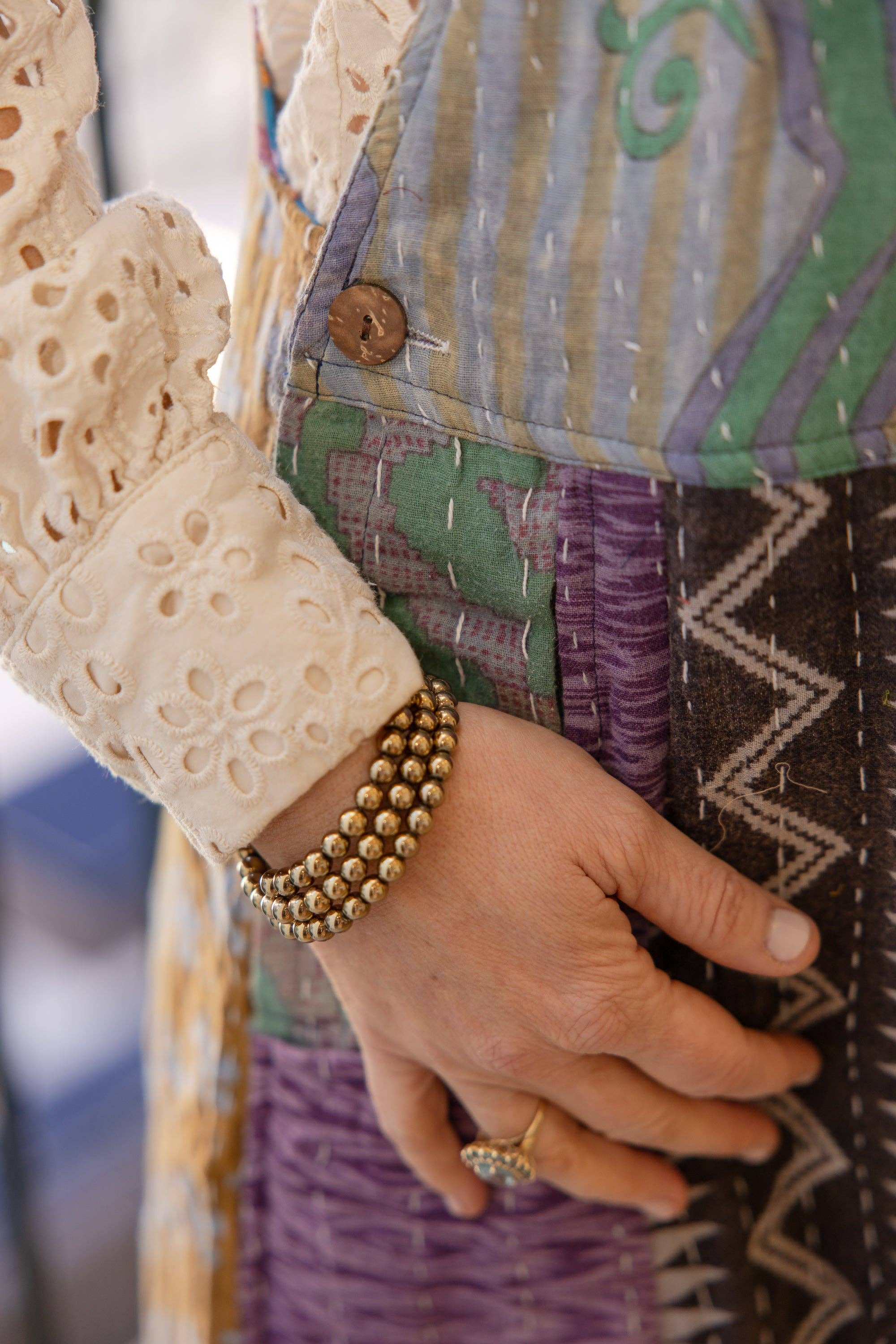 Gathered Threads Kantha Overalls: L/XL