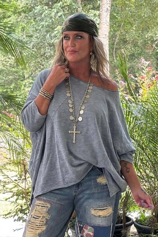 Be Free Top - Vintage Denim: One Size